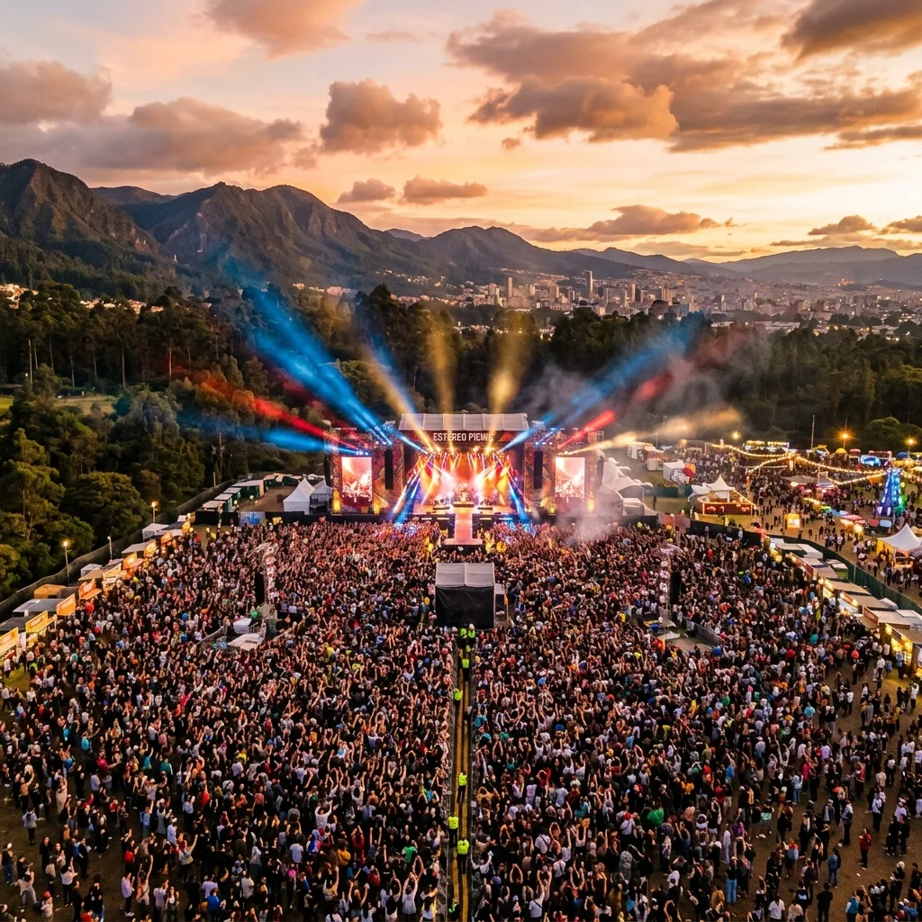 Músico en escenario en vivo — el futuro del artista colombiano